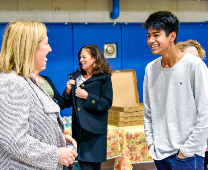 Alumni socializing at an event