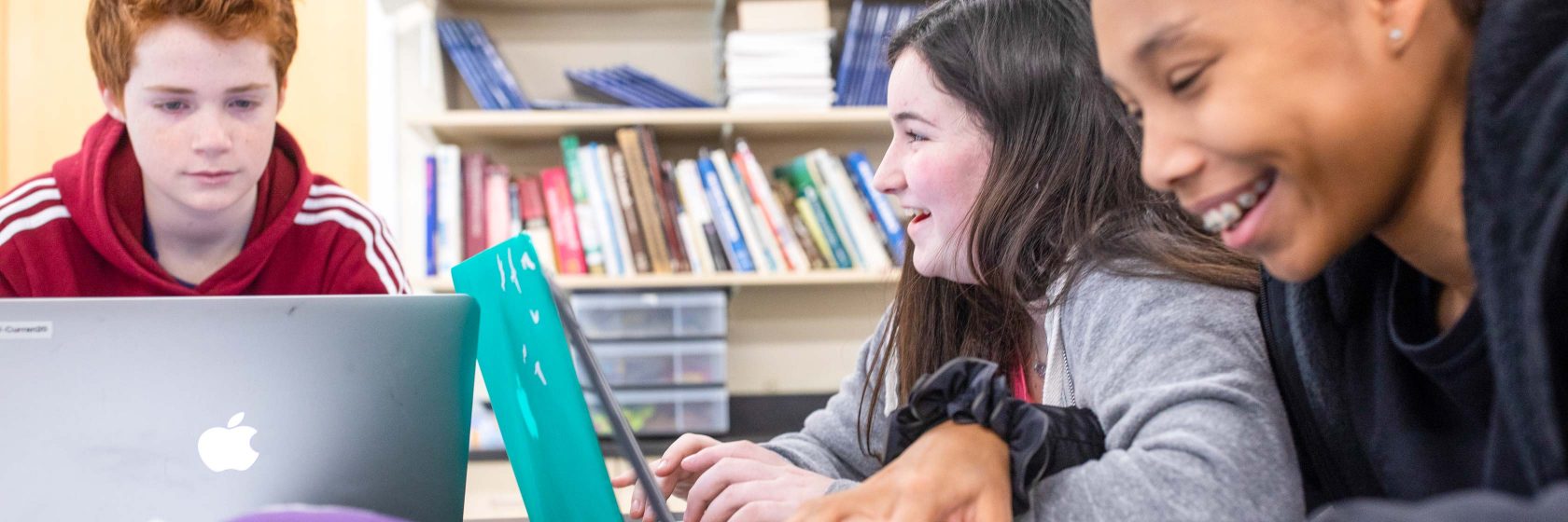 Students on their computers.