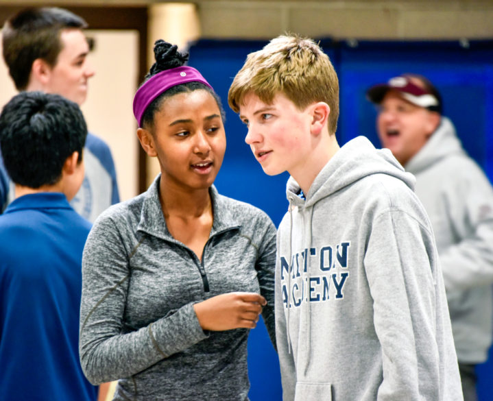 Alumni socializing at an event