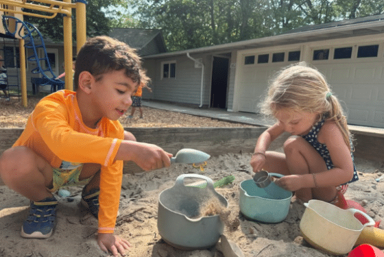 Kids playing in the sandbox